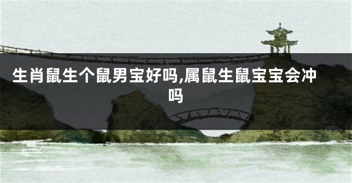 生肖鼠生个鼠男宝好吗,属鼠生鼠宝宝会冲吗