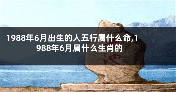 1988年6月出生的人五行属什么命,1988年6月属什么生肖的