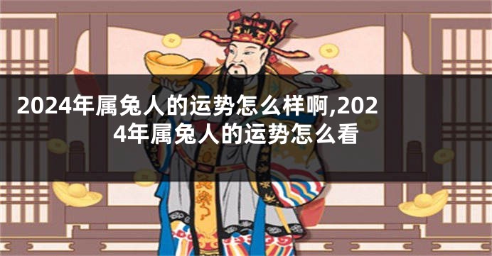 2024年属兔人的运势怎么样啊,2024年属兔人的运势怎么看
