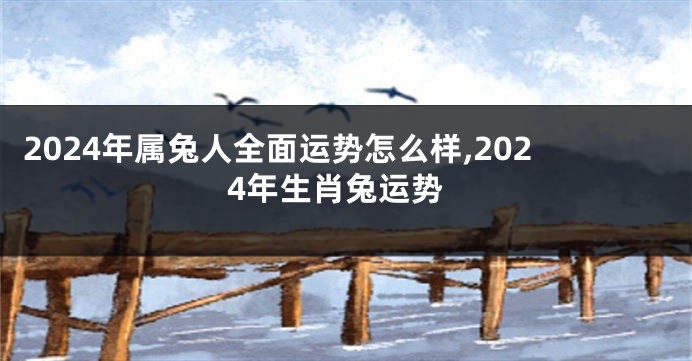 2024年属兔人全面运势怎么样,2024年生肖兔运势