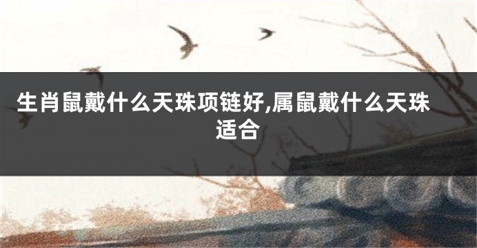 生肖鼠戴什么天珠项链好,属鼠戴什么天珠适合