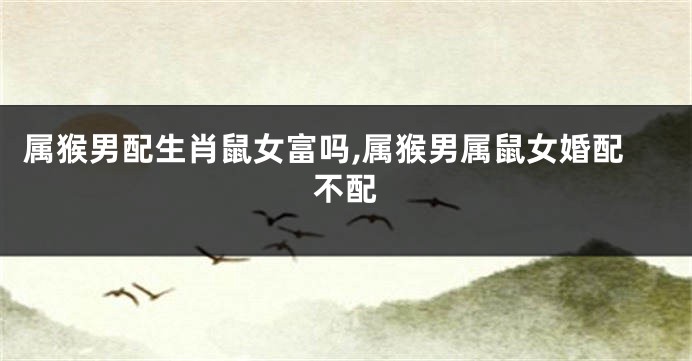属猴男配生肖鼠女富吗,属猴男属鼠女婚配不配