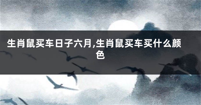 生肖鼠买车日子六月,生肖鼠买车买什么颜色