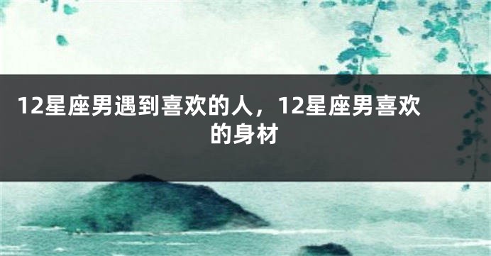 12星座男遇到喜欢的人，12星座男喜欢的身材