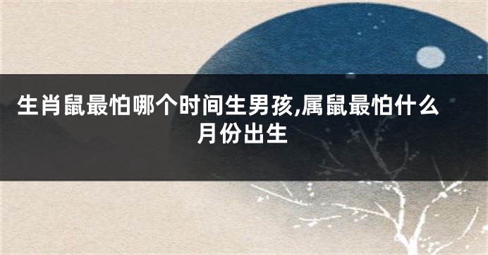生肖鼠最怕哪个时间生男孩,属鼠最怕什么月份出生