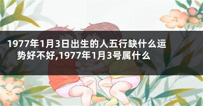 1977年1月3日出生的人五行缺什么运势好不好,1977年1月3号属什么