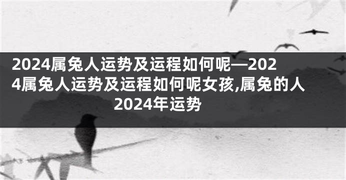 2024属兔人运势及运程如何呢—2024属兔人运势及运程如何呢女孩,属兔的人2024年运势
