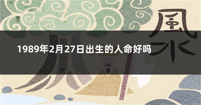 1989年2月27日出生的人命好吗