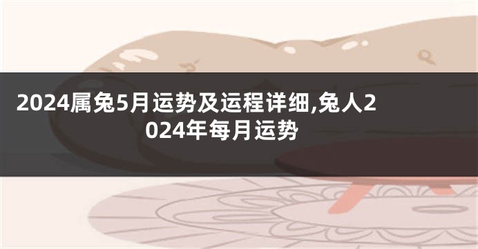 2024属兔5月运势及运程详细,兔人2024年每月运势