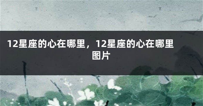 12星座的心在哪里，12星座的心在哪里图片