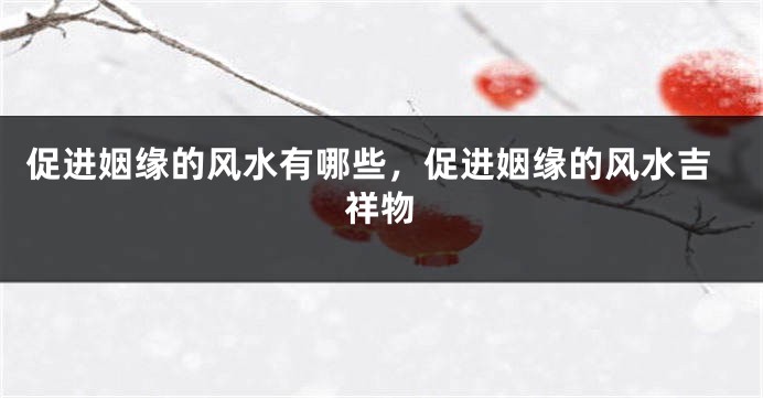 促进姻缘的风水有哪些，促进姻缘的风水吉祥物