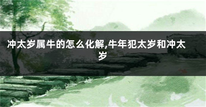冲太岁属牛的怎么化解,牛年犯太岁和冲太岁