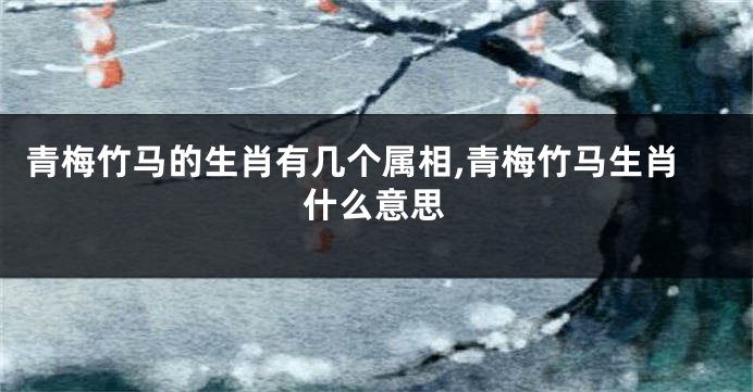 青梅竹马的生肖有几个属相,青梅竹马生肖什么意思