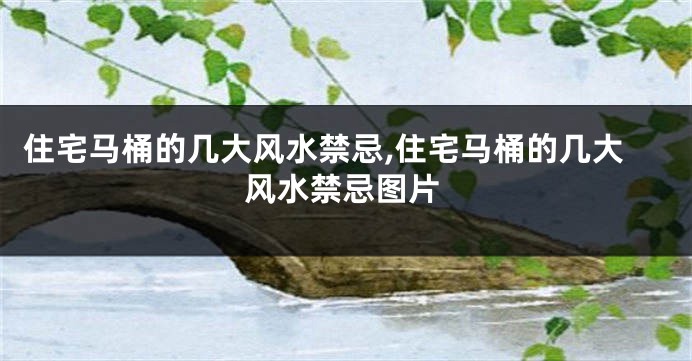住宅马桶的几大风水禁忌,住宅马桶的几大风水禁忌图片