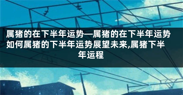 属猪的在下半年运势—属猪的在下半年运势如何属猪的下半年运势展望未来,属猪下半年运程