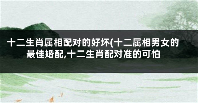 十二生肖属相配对的好坏(十二属相男女的最佳婚配,十二生肖配对准的可怕