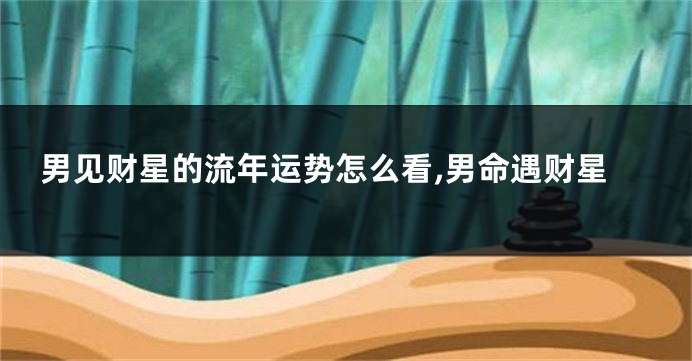 男见财星的流年运势怎么看,男命遇财星