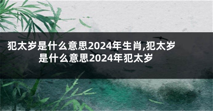 犯太岁是什么意思2024年生肖,犯太岁是什么意思2024年犯太岁