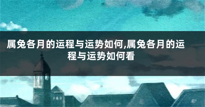 属兔各月的运程与运势如何,属兔各月的运程与运势如何看