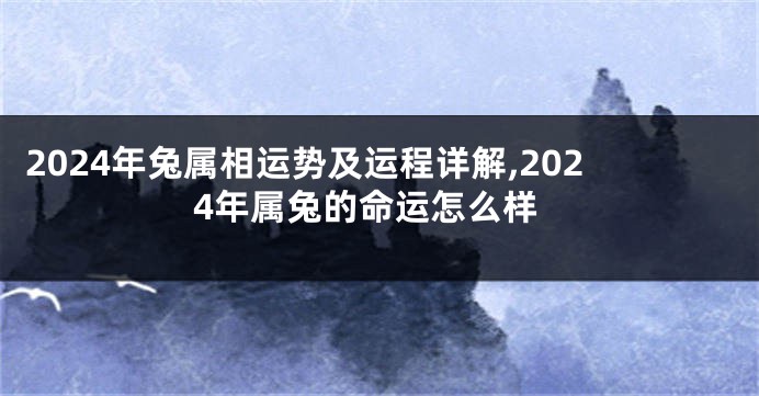 2024年兔属相运势及运程详解,2024年属兔的命运怎么样