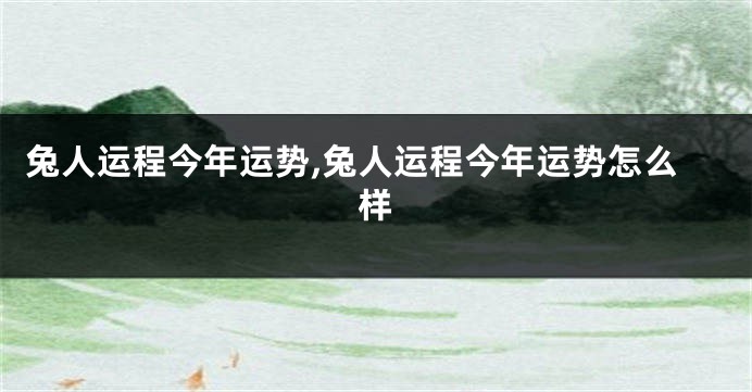 兔人运程今年运势,兔人运程今年运势怎么样