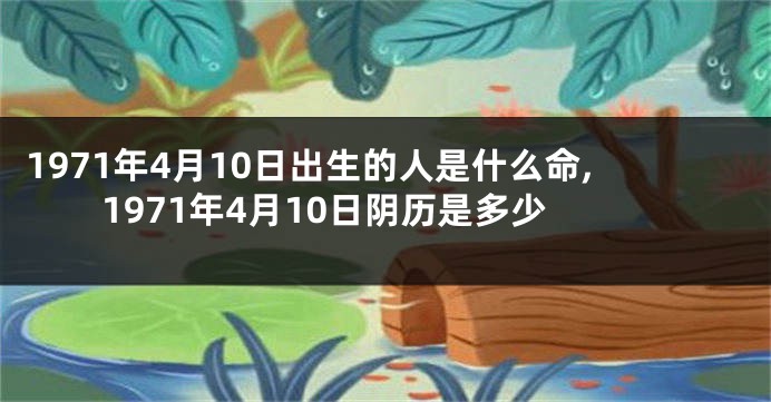 1971年4月10日出生的人是什么命,1971年4月10日阴历是多少