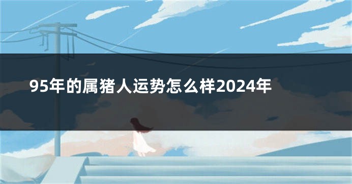 95年的属猪人运势怎么样2024年