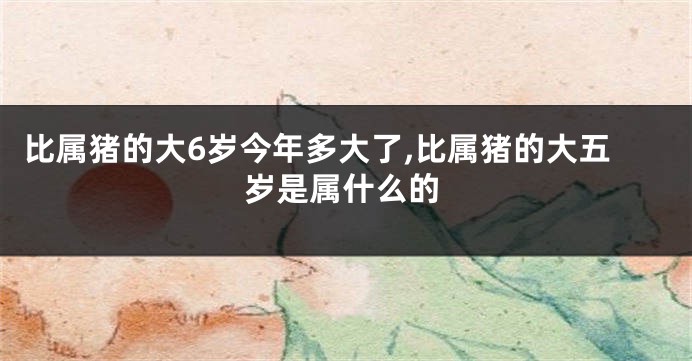 比属猪的大6岁今年多大了,比属猪的大五岁是属什么的