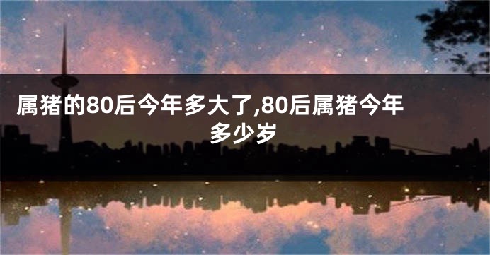 属猪的80后今年多大了,80后属猪今年多少岁