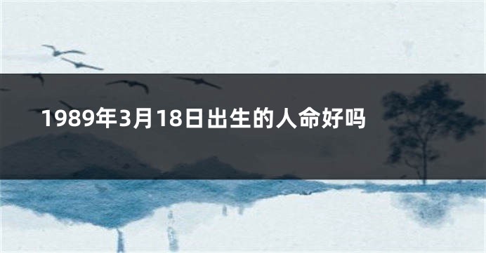 1989年3月18日出生的人命好吗