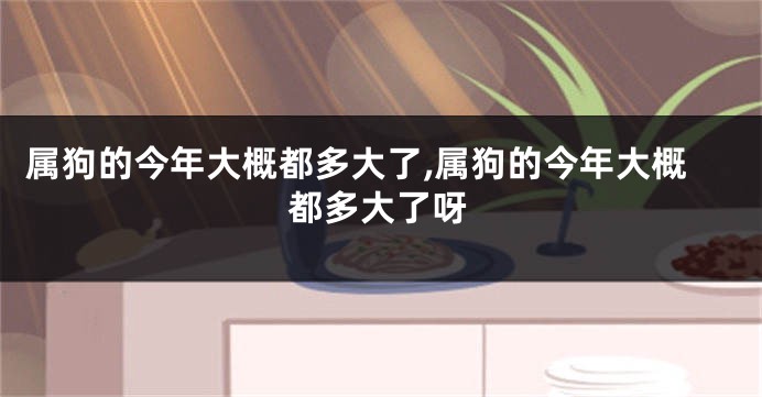 属狗的今年大概都多大了,属狗的今年大概都多大了呀