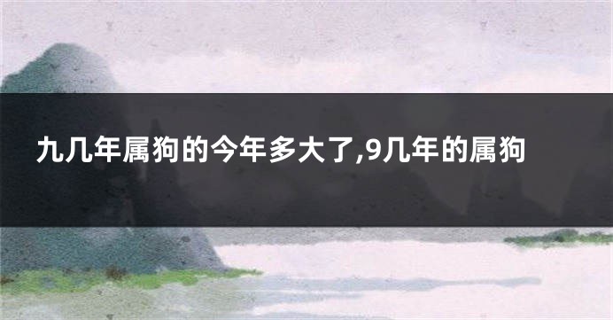 九几年属狗的今年多大了,9几年的属狗