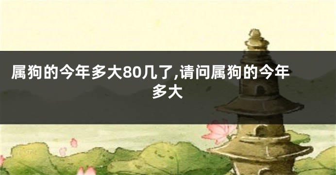 属狗的今年多大80几了,请问属狗的今年多大