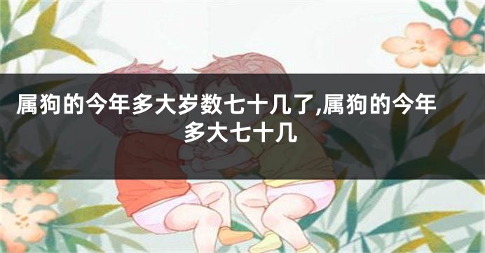 属狗的今年多大岁数七十几了,属狗的今年多大七十几