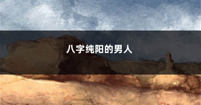 八字纯阳的男人