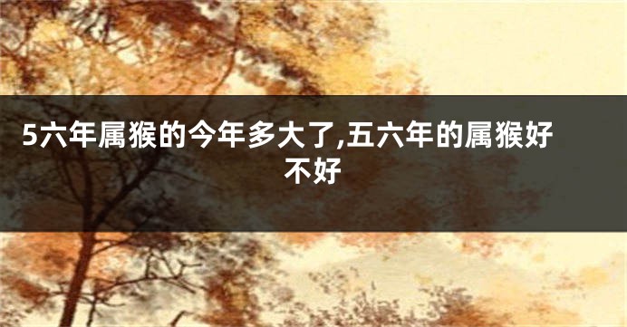 5六年属猴的今年多大了,五六年的属猴好不好