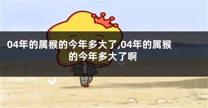 04年的属猴的今年多大了,04年的属猴的今年多大了啊