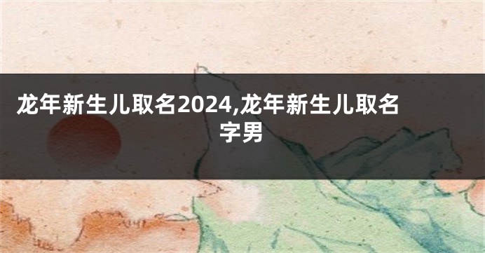 龙年新生儿取名2024,龙年新生儿取名字男