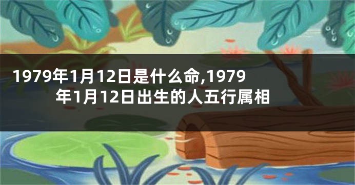 1979年1月12日是什么命,1979年1月12日出生的人五行属相