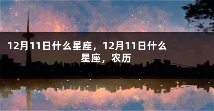 12月11日什么星座，12月11日什么星座，农历