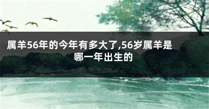 属羊56年的今年有多大了,56岁属羊是哪一年出生的