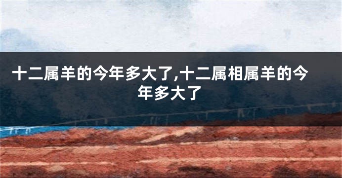 十二属羊的今年多大了,十二属相属羊的今年多大了