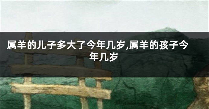 属羊的儿子多大了今年几岁,属羊的孩子今年几岁