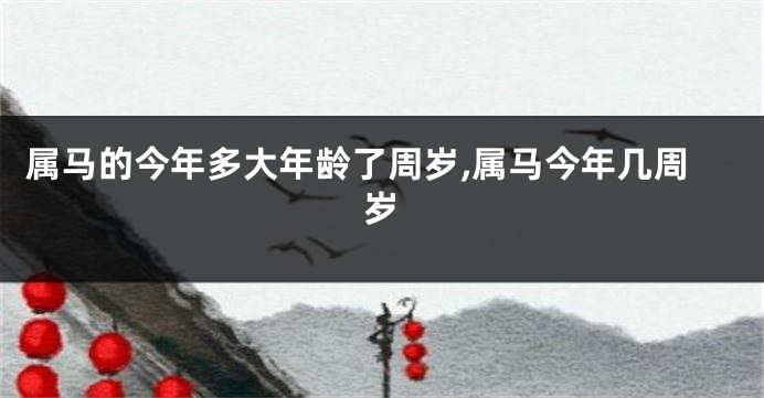 属马的今年多大年龄了周岁,属马今年几周岁