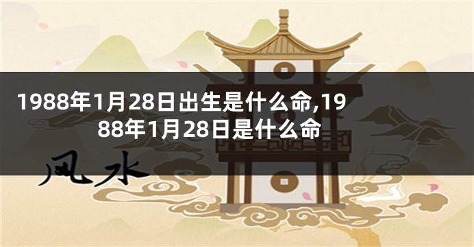 1988年1月28日出生是什么命,1988年1月28日是什么命