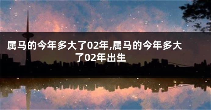 属马的今年多大了02年,属马的今年多大了02年出生