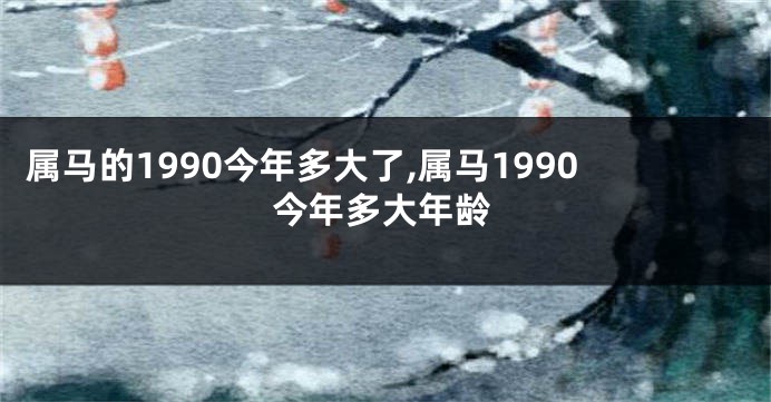 属马的1990今年多大了,属马1990今年多大年龄