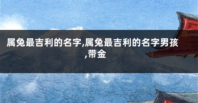 属兔最吉利的名字,属兔最吉利的名字男孩,带金