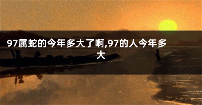 97属蛇的今年多大了啊,97的人今年多大