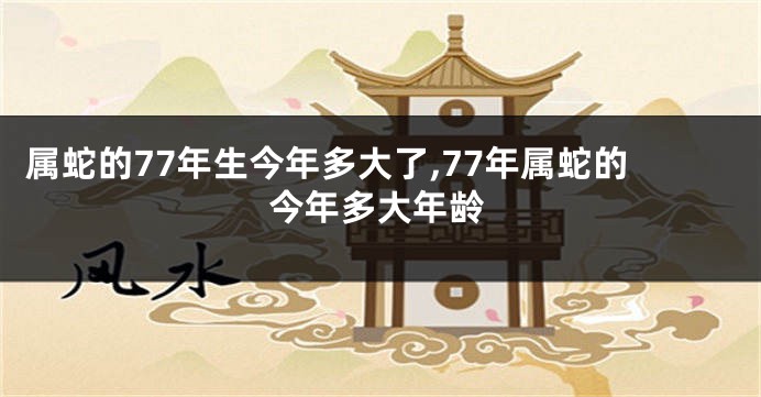 属蛇的77年生今年多大了,77年属蛇的今年多大年龄